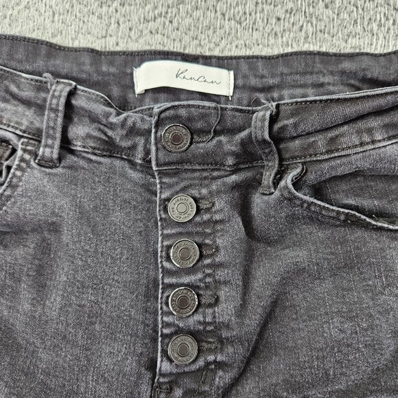 KanCan Jeans Womens 29 High Rise Skinny Button Fly Frayed Hem Denim - Picture 3 of 16